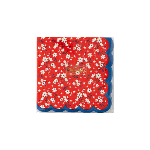 SSP934 - Americana Floral Cocktail Napkin