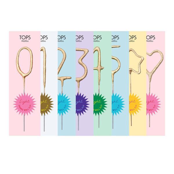 Refill- Mini Gold Number Sparkler Wand 4"