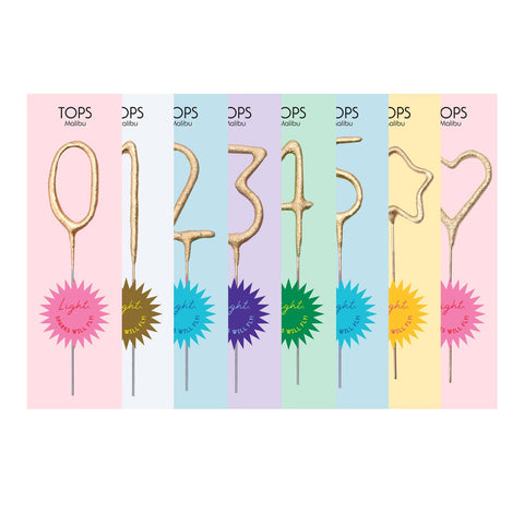 Refill- Mini Gold Number Sparklers 4"