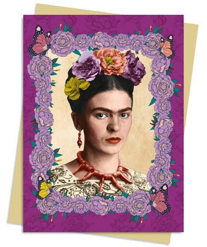 Frida Kahlo Purple Greeting Card