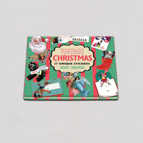Vintage Christmas Holiday Sticker box
