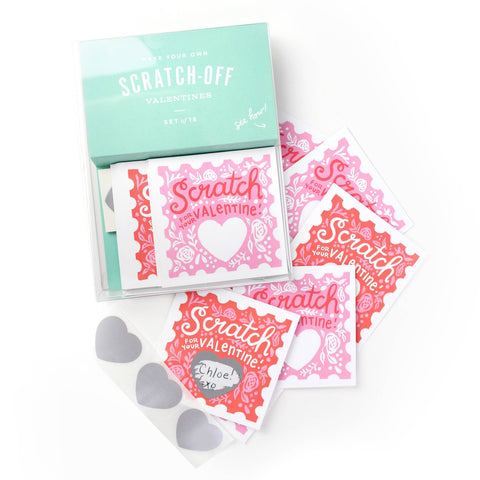 Floral Scratch-off Valentines - 18pk