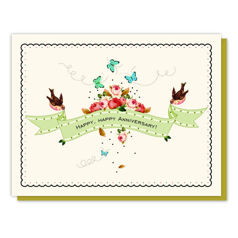 Anniversary Floral Banner