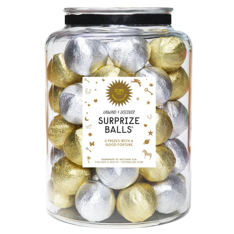 Gold & Silver Mini Surprize Ball Filled Jar
