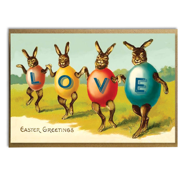 Bunny Love; Cute Spring Card; Cute Easter; Vintage Easter