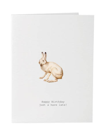 A Hare Late Birthday Card