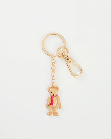 Enamel Teddy Key Ring - Match box