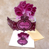Greeting Card with Tiara, Fabulous, Feathers