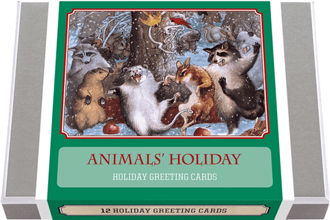Animals' Holiday - Vintage Holiday Greeting Cards