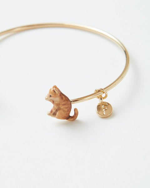 Enamel Cat Bangle - Hanging box