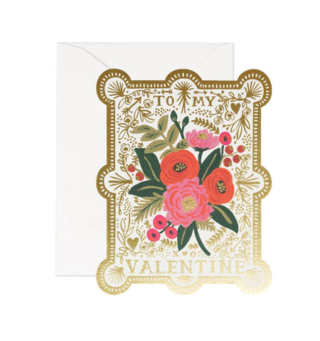 Vintage Valentine Die-Cut Flat Note Card