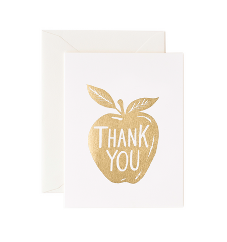 GOLDEN APPLE THANK YOU CARD