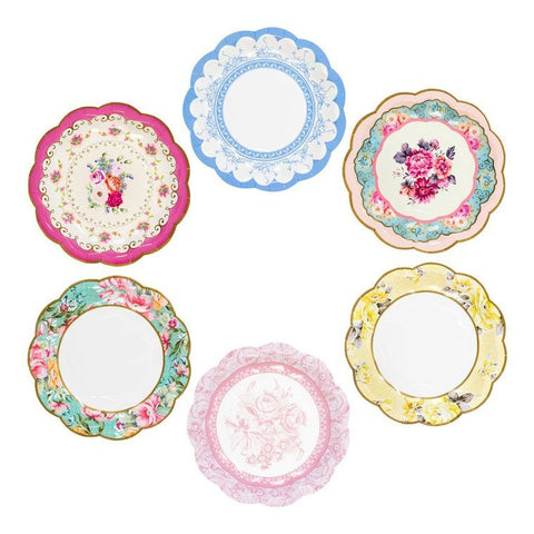 Truly Scrumptious Vintage Paper Plates - 12 Pack