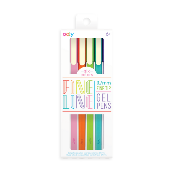 Fine Line Colored Gel Pen - Set of 6