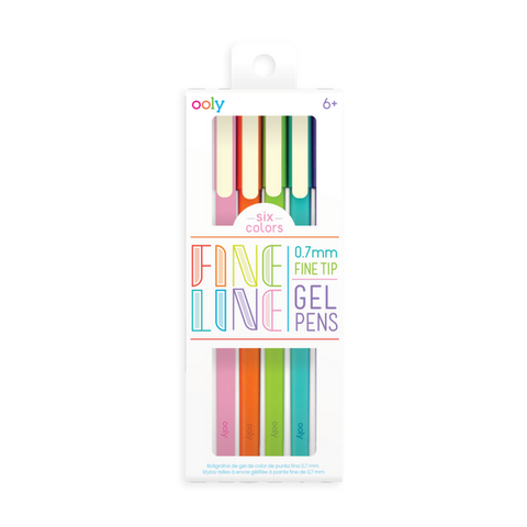 Fine Line Colored Gel Pen - Set of 6